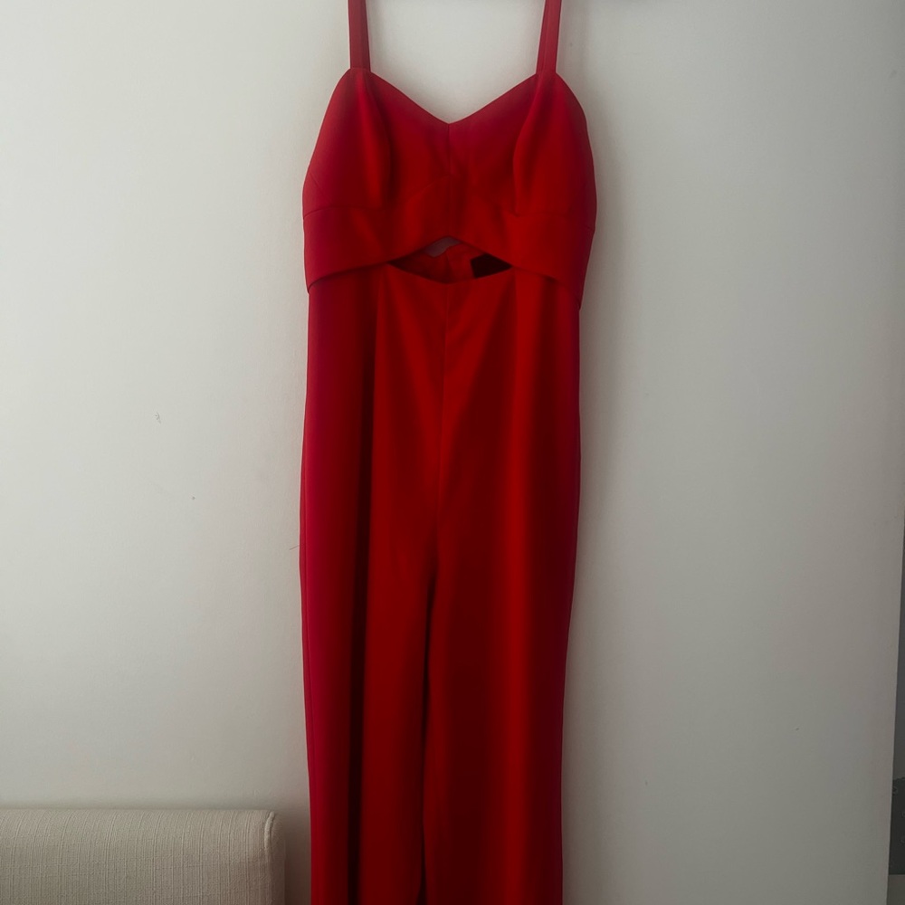 INTERMIX Vibrant Red Jumpsuit